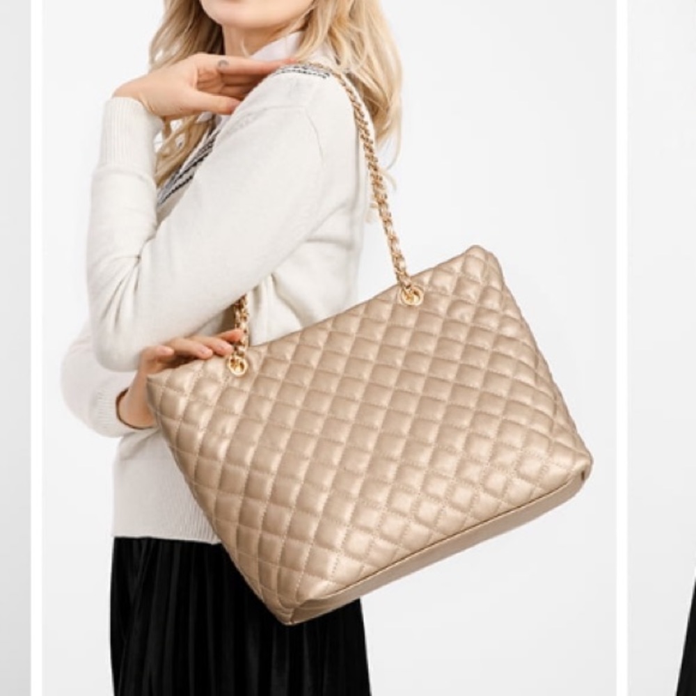Give Them Glam Quilted Tote With Matching Wallet - Picture 3 of 4